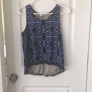 Black and purple top